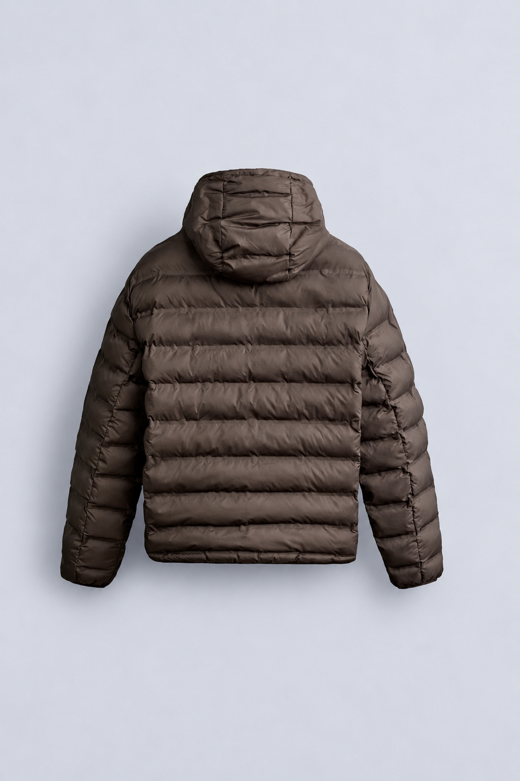 PADDED PUFFER COAT - BROWN