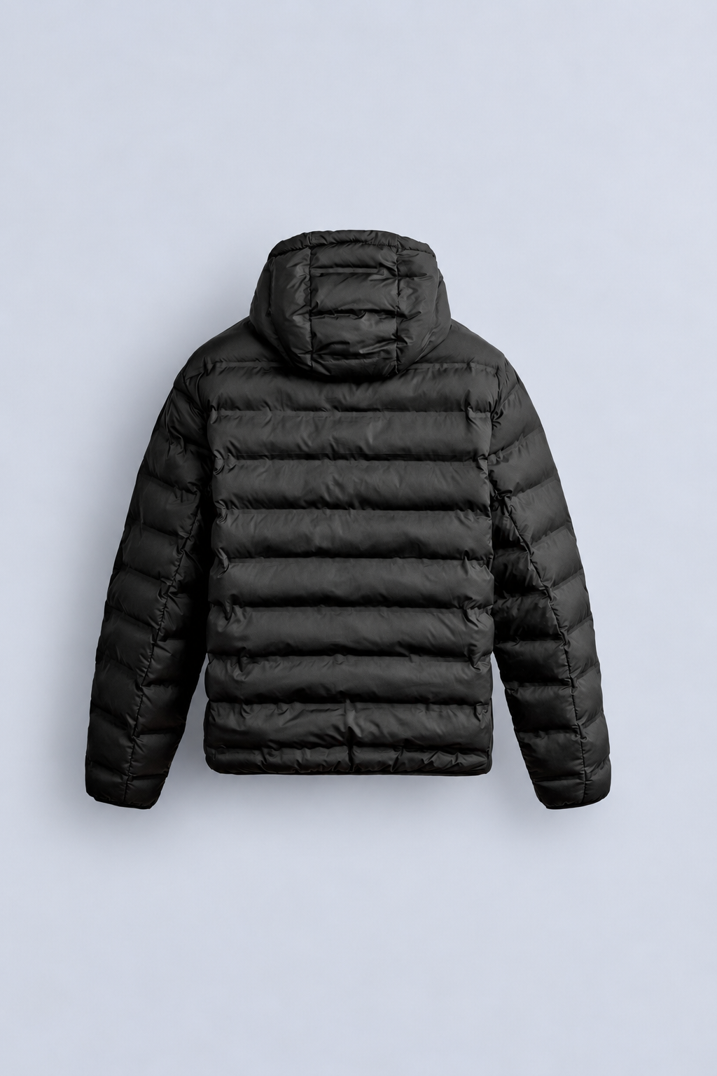 PADDED PUFFER COAT - BLACK