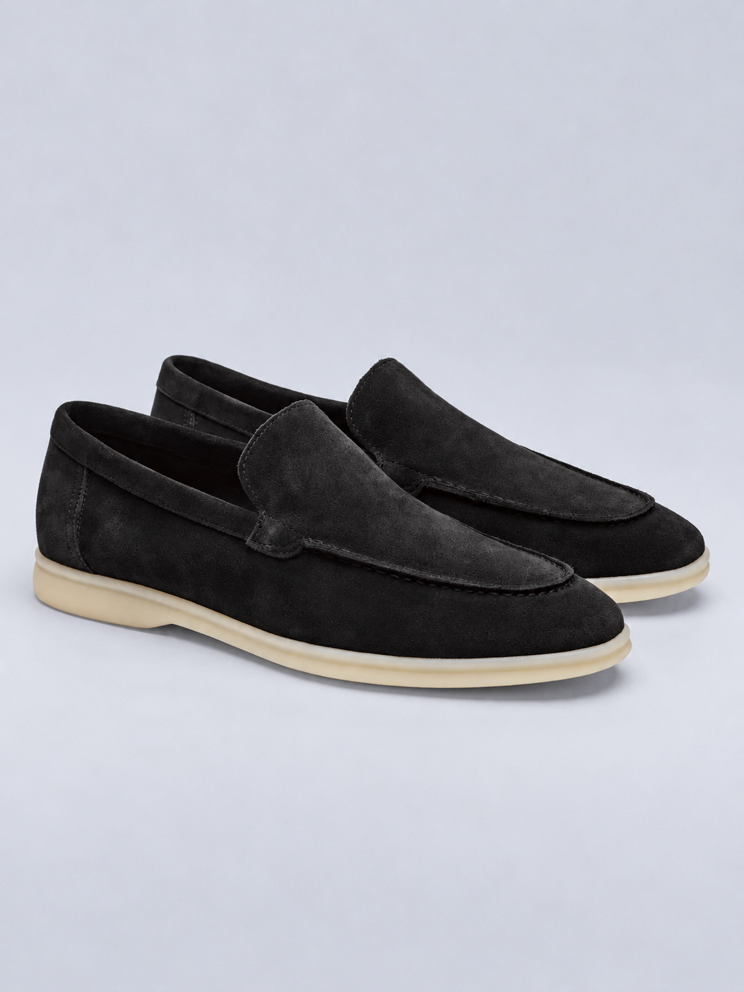 SUEDE CASUAL LOAFER - BLACK