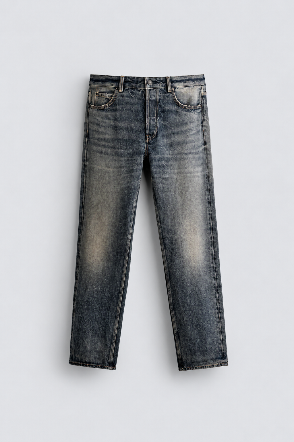 REGULAR FIT JEANS - WASHED DENIM