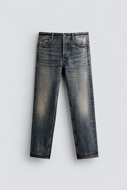 REGULAR FIT JEANS - WASHED DENIM