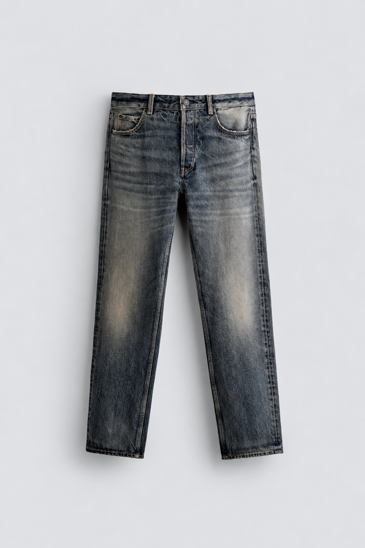 REGULAR FIT JEANS - WASHED DENIM