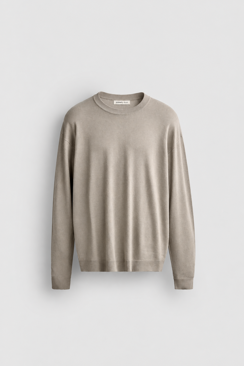 RELAXED FIT CREWNECK - BEIGE