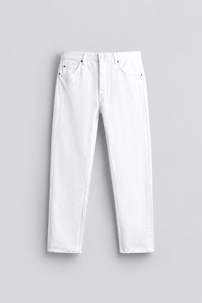 REGULAR FIT JEANS - WHITE