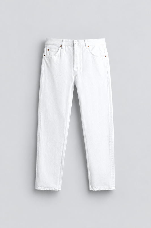 REGULAR FIT JEANS - WHITE