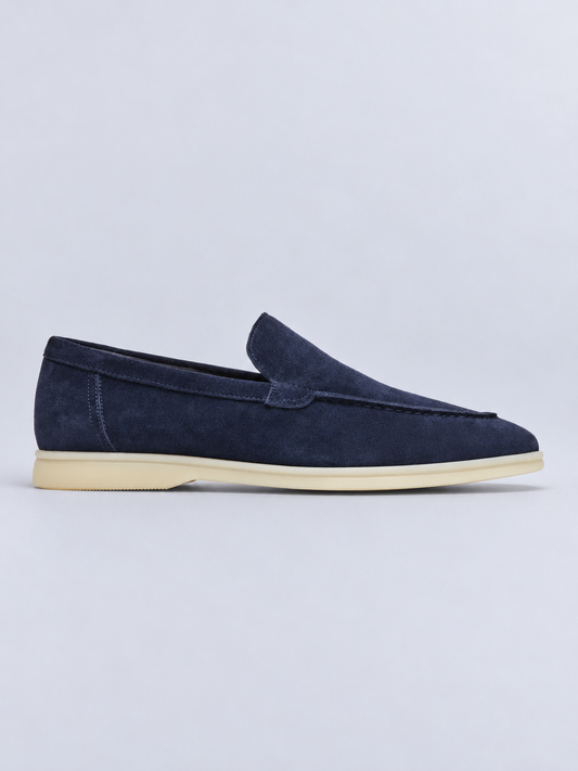 SUEDE CASUAL LOAFER - NAVY