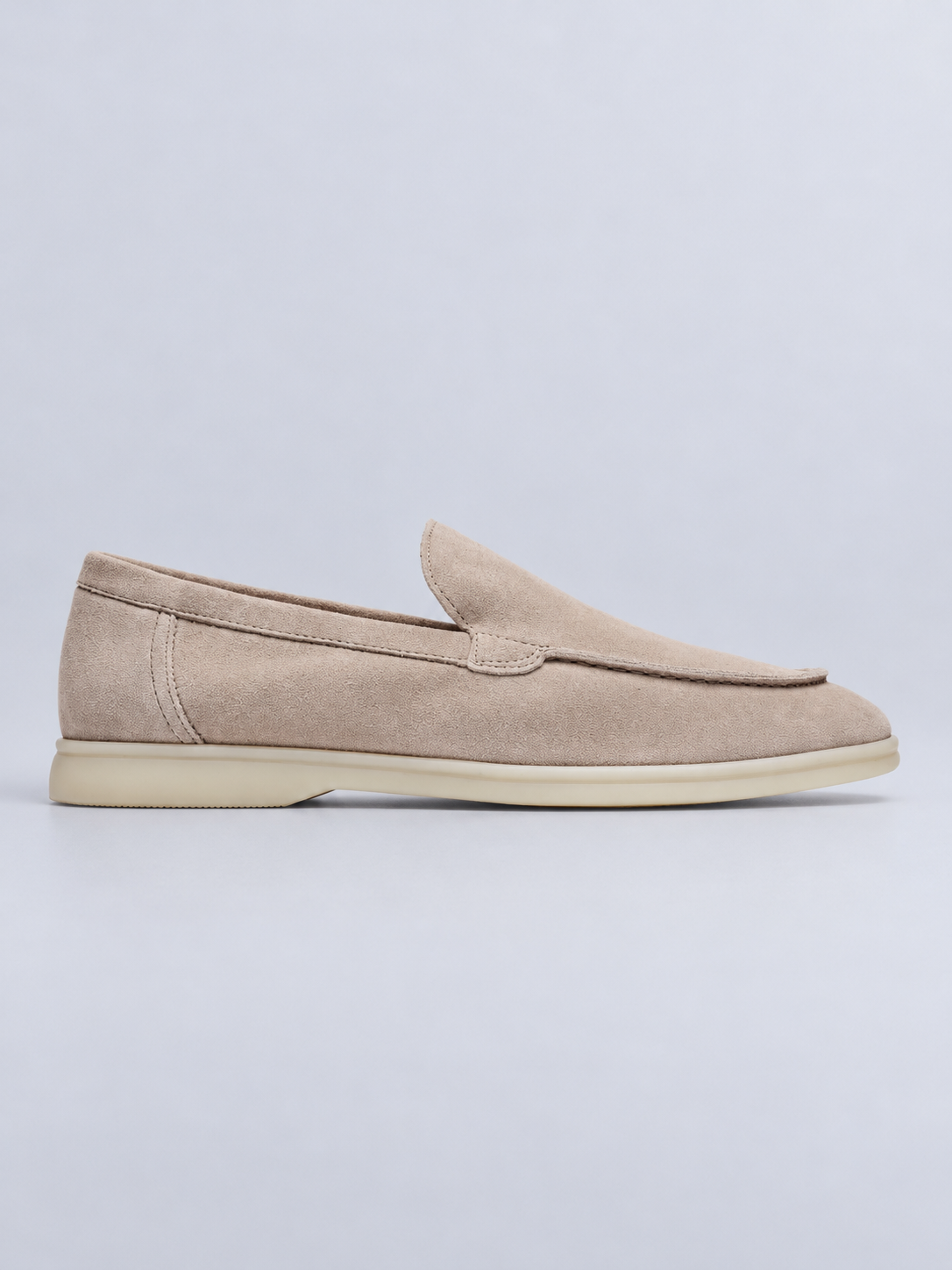 SUEDE CASUAL LOAFER - BEIGE