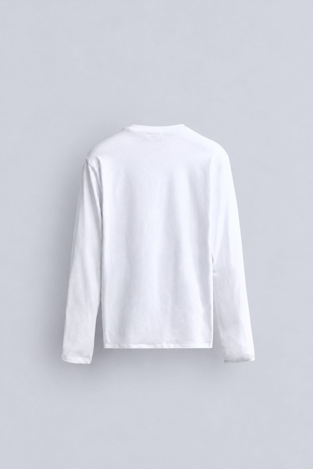 BASIC LONG SLEEVE T SHIRT - WHITE