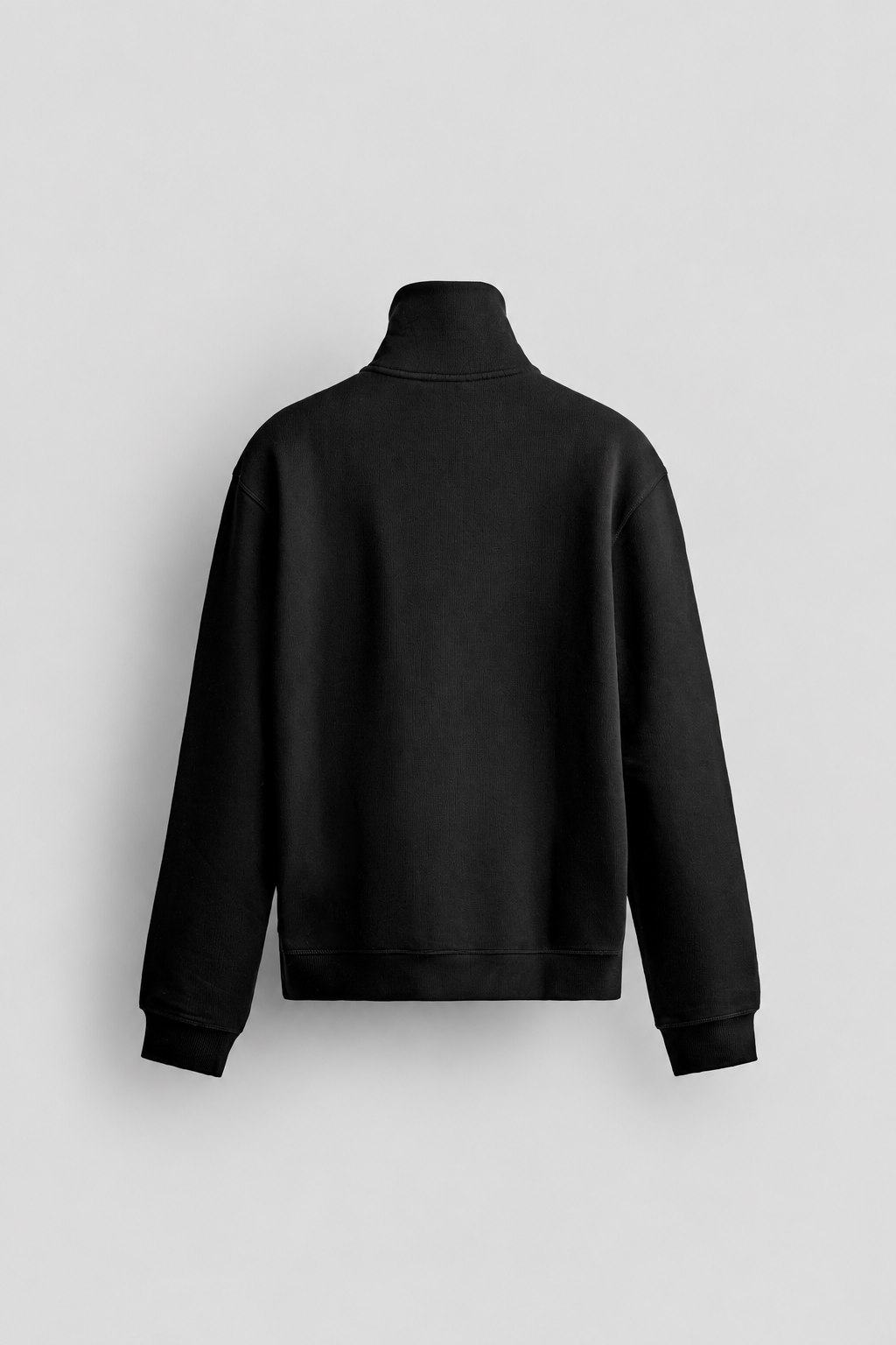 BASIC HALF ZIP JUMPER - BLACK