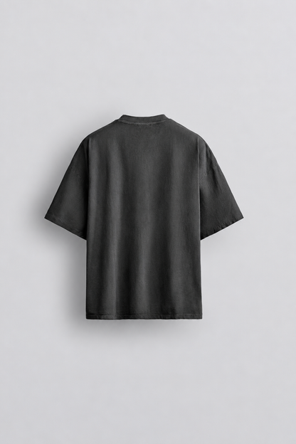 OVER SIZED BASIC T SHIRT - ACID WASH