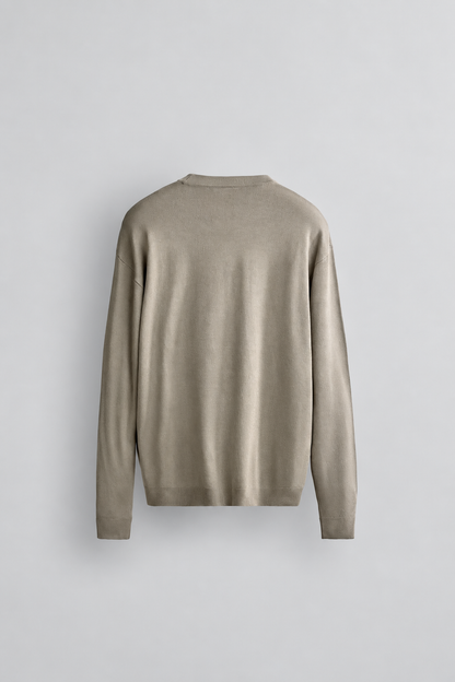 RELAXED FIT CREWNECK - BEIGE