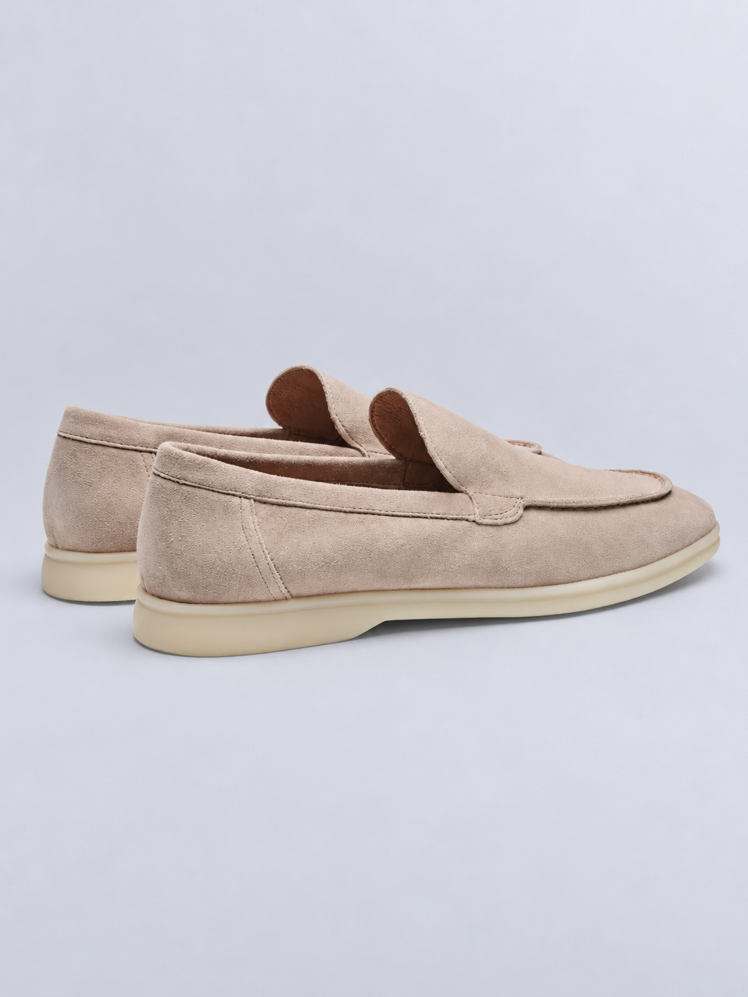 SUEDE CASUAL LOAFER - BEIGE