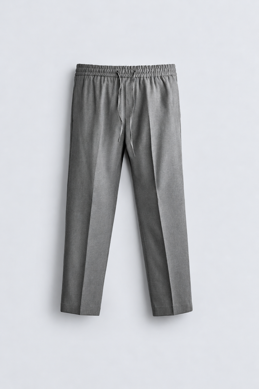 SLIM FIT TECHNICAL TROUSER - GREY