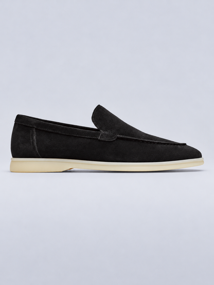 SUEDE CASUAL LOAFER - BLACK