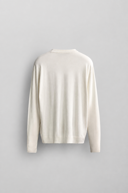 RELAXED FIT CREWNECK - ECRU