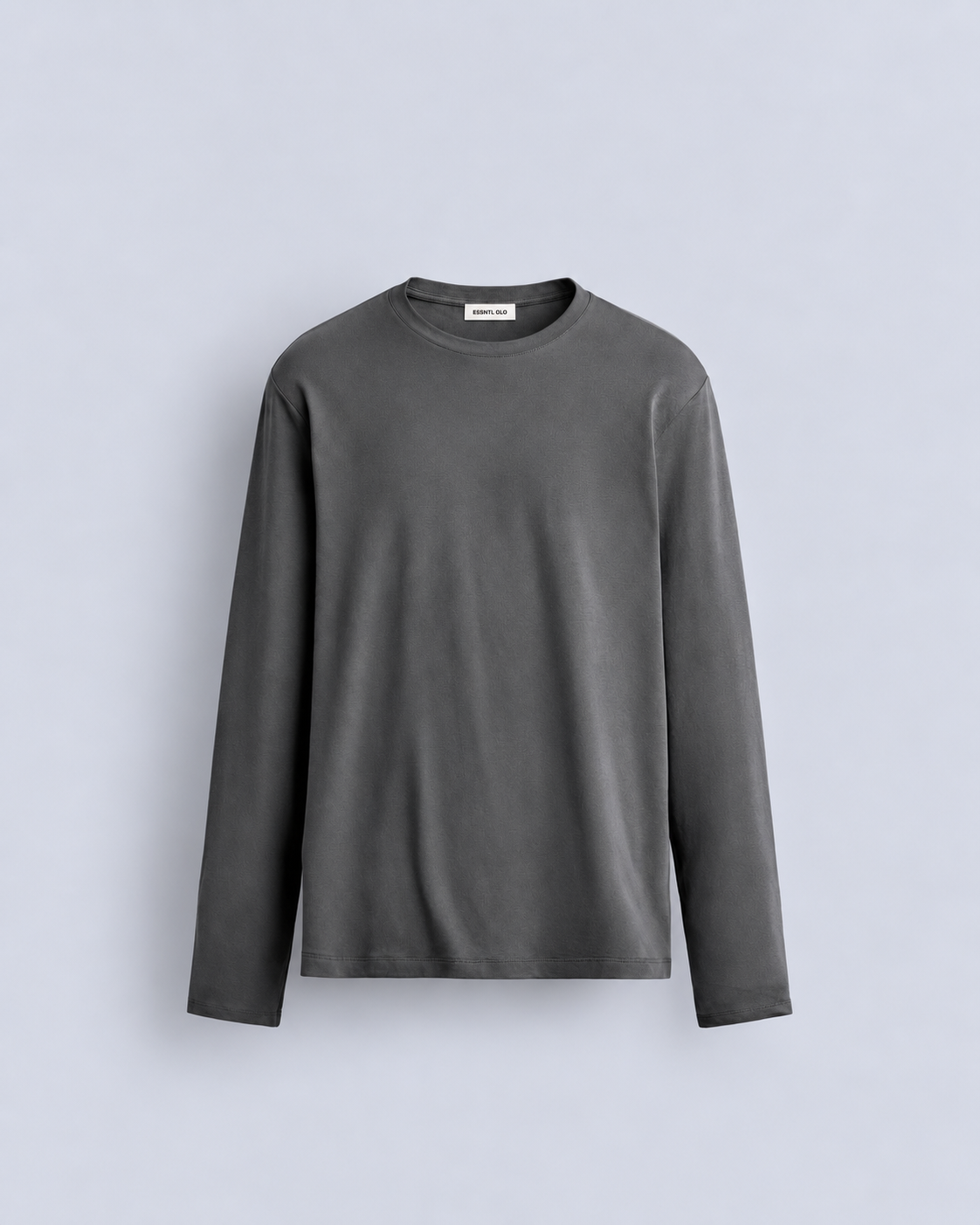BASIC LONG SLEEVE T SHIRT - CHARCOAL