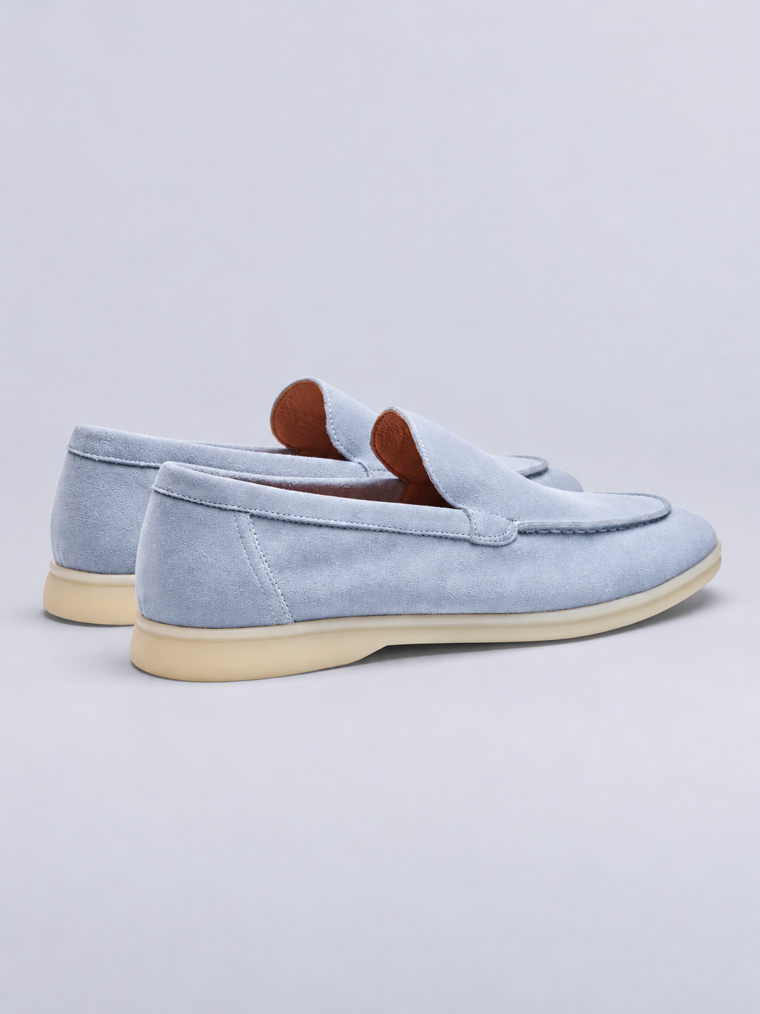 SUEDE CASUAL LOAFER - SKY BLUE