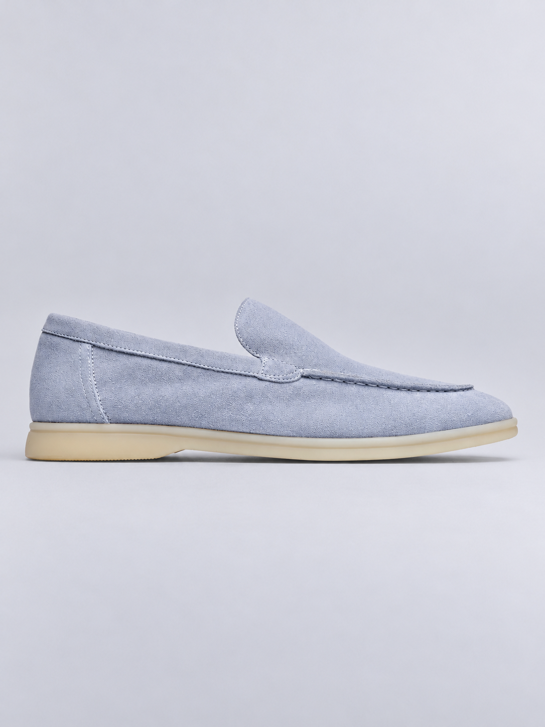 SUEDE CASUAL LOAFER - SKY BLUE