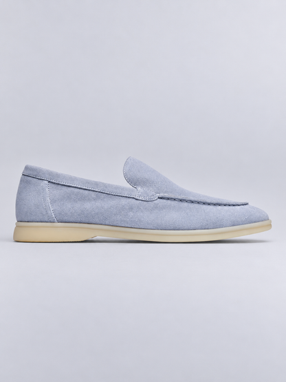 SUEDE CASUAL LOAFER - SKY BLUE