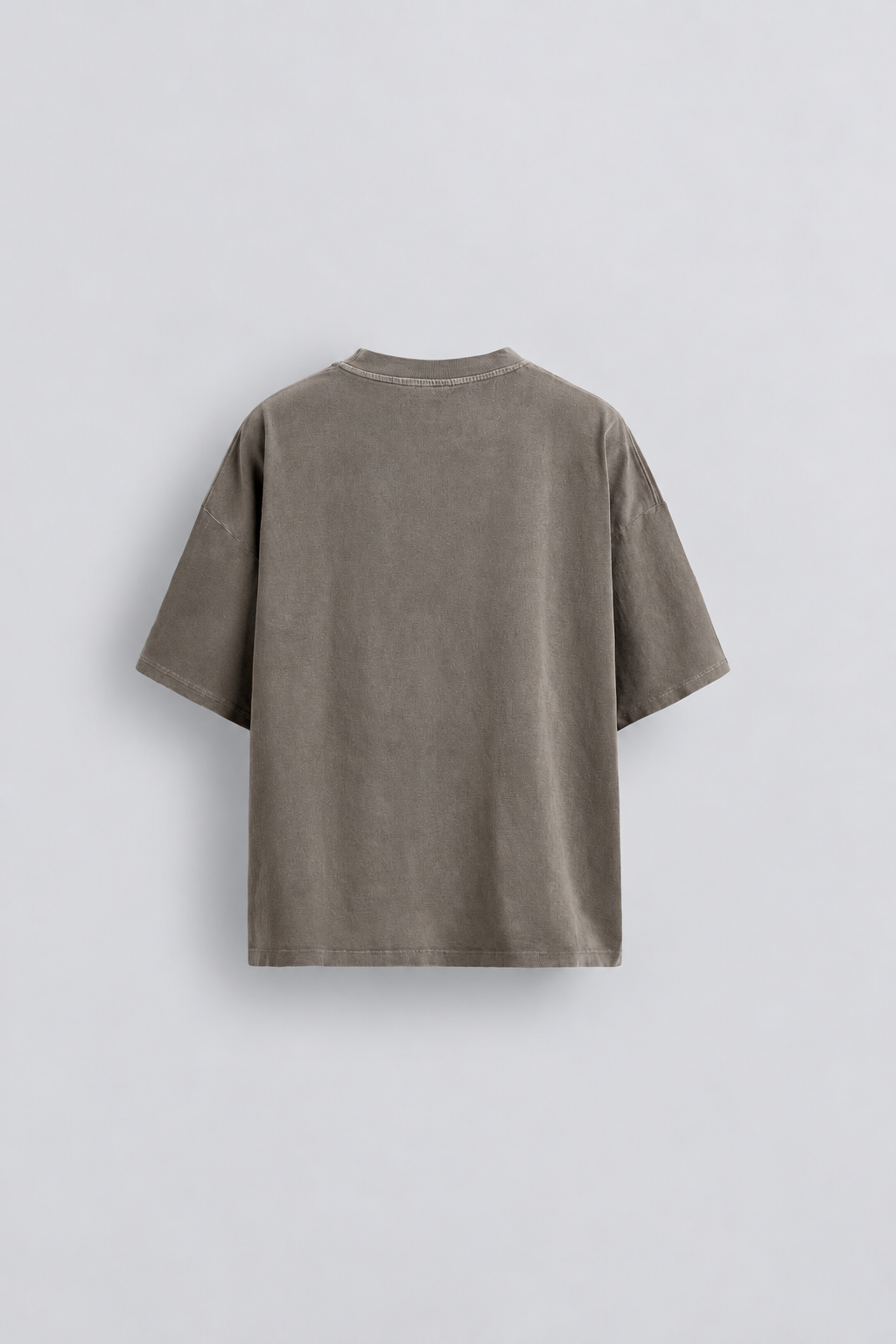 OVER SIZED BASIC T SHIRT - TAUPE