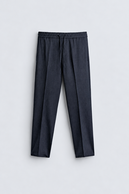SLIM FIT TECHNICAL TROUSER - NAVY