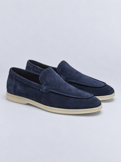 SUEDE CASUAL LOAFER - NAVY