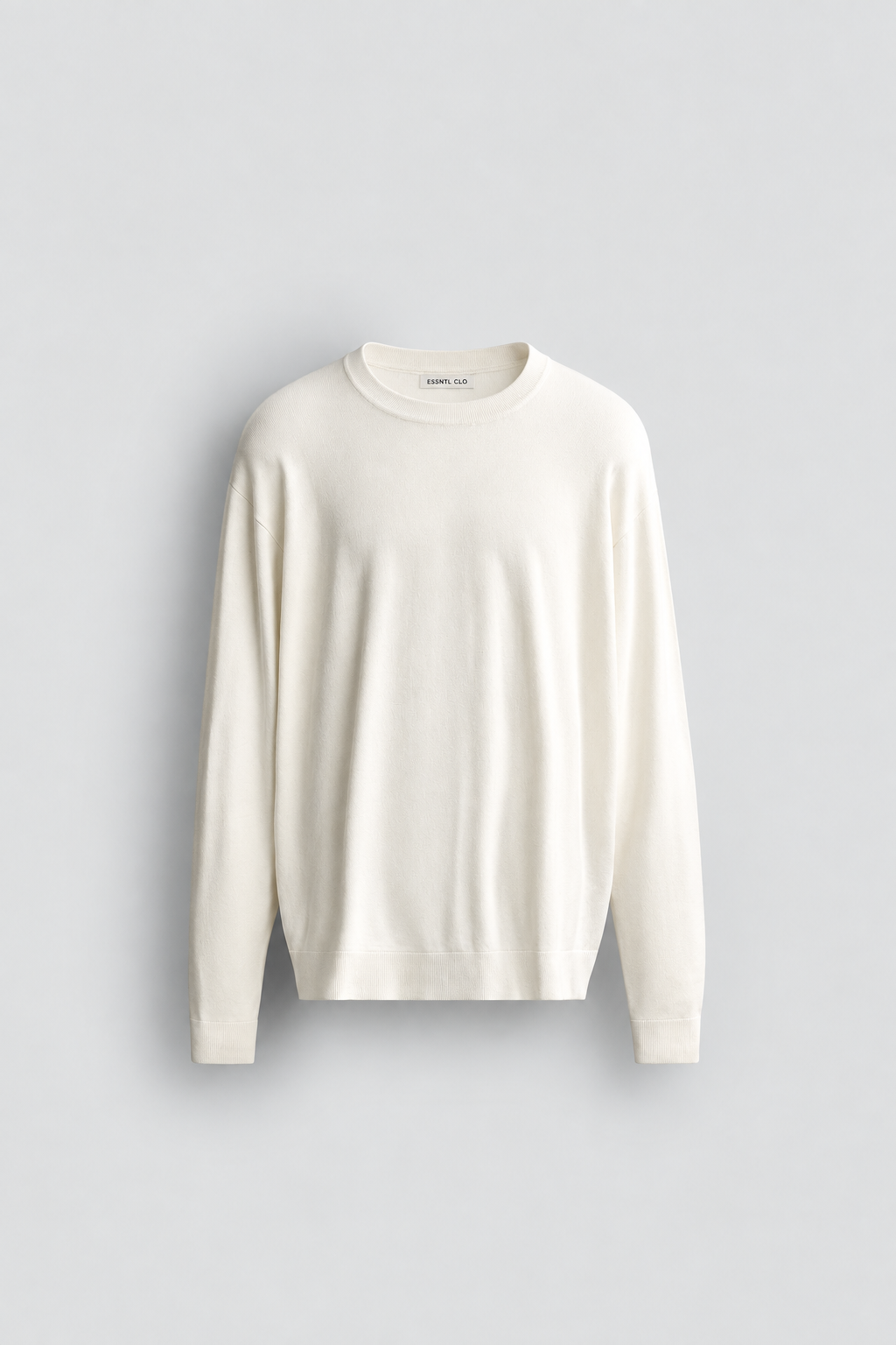 RELAXED FIT CREWNECK - ECRU