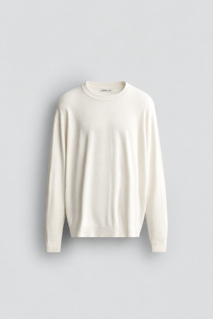 RELAXED FIT CREWNECK - ECRU