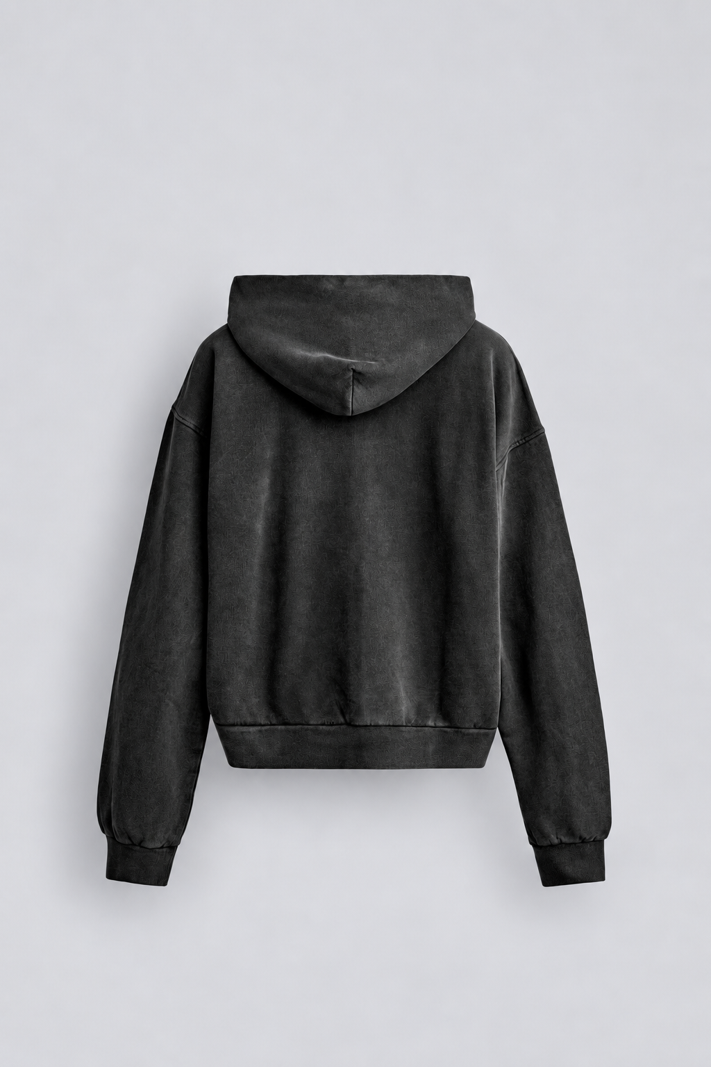 BOX FIT ZIP UP HOODIE - ACID WASH