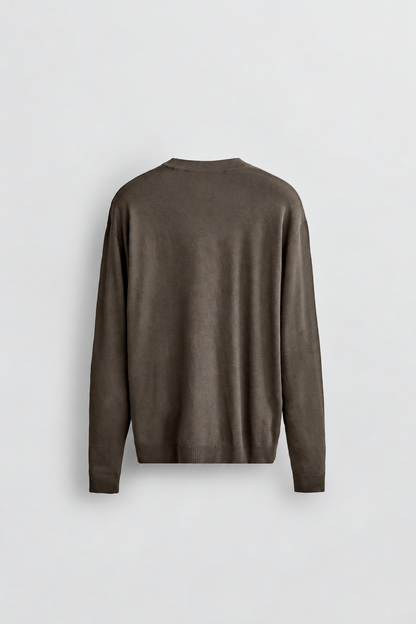 RELAXED FIT CREWNECK - BROWN