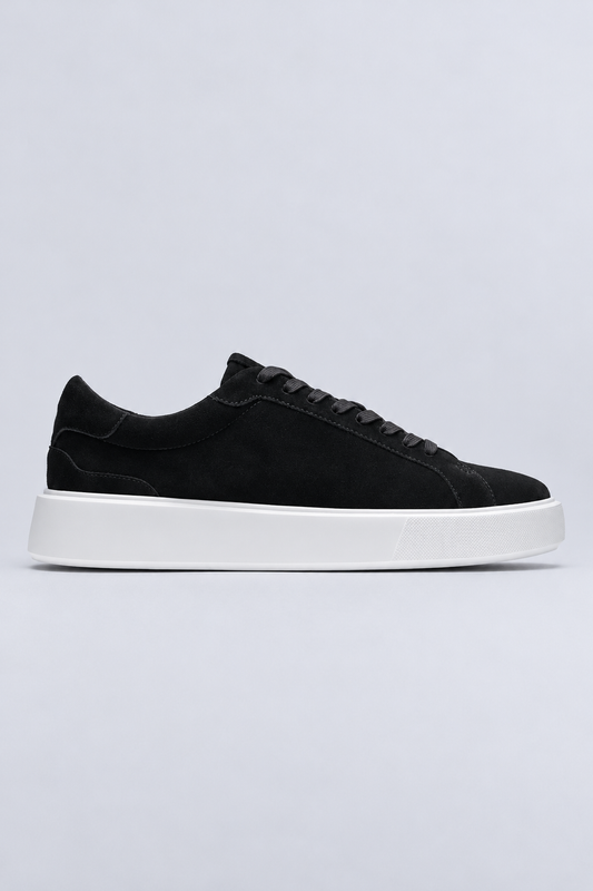 VEYRA SUEDE TRAINER - BLACK
