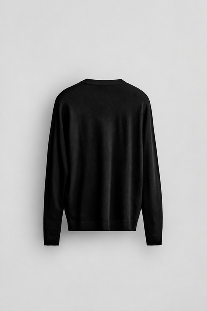 RELAXED FIT CREWNECK - BLACK